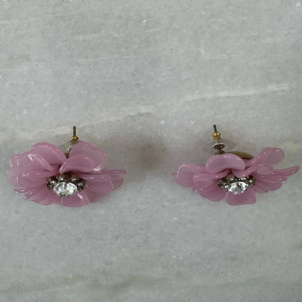 J.Crew full bloom flower stud earrings - Picture 3 of 5